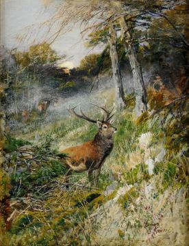 Evening in the Oberharz Artwork by Christian Johann Kroner