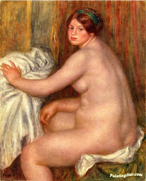 Seated Bather Artwork by Pierre Auguste Renoir