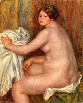 Seated Bather Artwork by Pierre Auguste Renoir