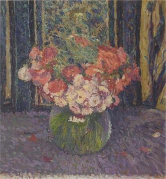 Vase of Flowers Artwork by Henri Martin