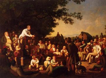 Stump Speaking Artwork by George Caleb Bingham