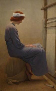 Mary at the Loom Artwork by William Henry Margetson