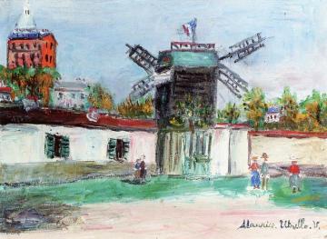 The Moulin de la Galette in Montmartre Artwork by Maurice Utrillo