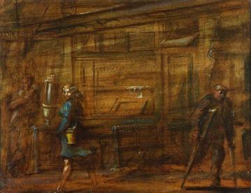 Girl In A Blue Dress Artwork by Reginald Marsh