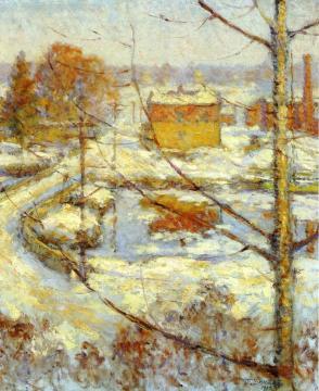 View from Bush-Holley House Artwork by Elmer Livingston MacRae