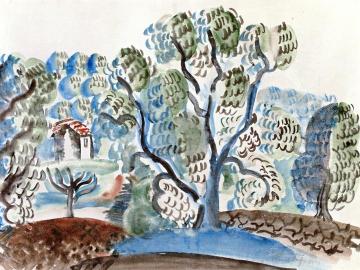 Olive Trees in Provence Artwork by Raoul Dufy
