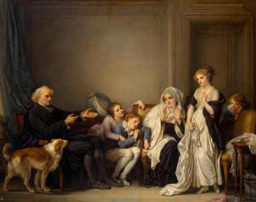 The Widow And Her Priest Artwork by Jean-Baptiste Greuze