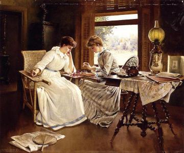 Chess Players Artwork by Frederick Judd Waugh