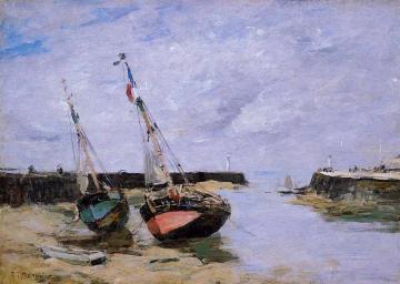 Trouville, the Jettys, Low Tide Artwork by Eugène-Louis Boudin