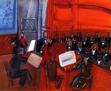 Red Quintet Artwork by Raoul Dufy