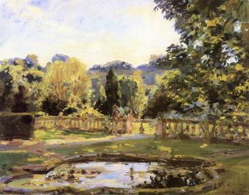 Shadows in the Garden at Heale, England Artwork by Wilfred Gabriel De Glehn