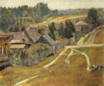 Street in Tarusa Artwork by Nikolai Krymov