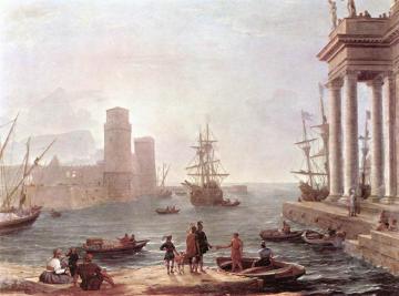 Port Scene With The Departure Of Ulysses From The Land Of The Feaci Artwork by Claude Lorrain