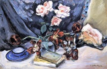 Composition of Shells, Roses and a Figurine Artwork by Emile-othon Friesz