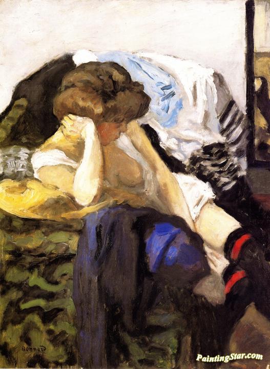 The Red Garters Artwork by Pierre Bonnard