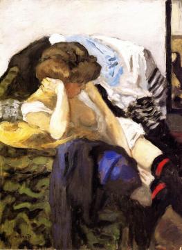 The Red Garters Artwork by Pierre Bonnard