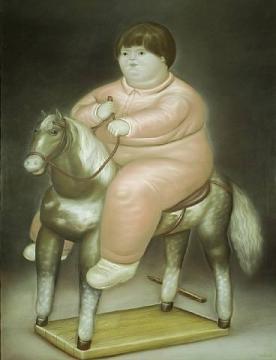 Pedro on a Horse Artwork by Fernando Botero