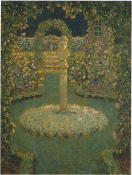 Garden in the full moon Artwork by Henri Le Sidaner