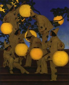 The Lantern Bearers Artwork by Maxfield Parrish