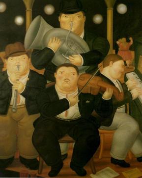 Four Musicians Artwork by Fernando Botero