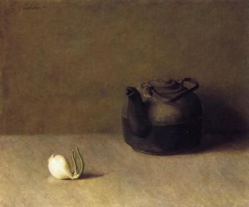 Still Life with Teapot and Onion Artwork by Emil Carlsen