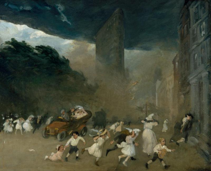 Dust Storm, Fifth Avenue Artwork by John Sloan