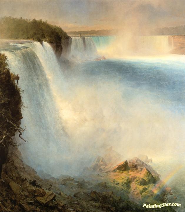Niagara Falls from the American Side Artwork by Frederic Edwin Church