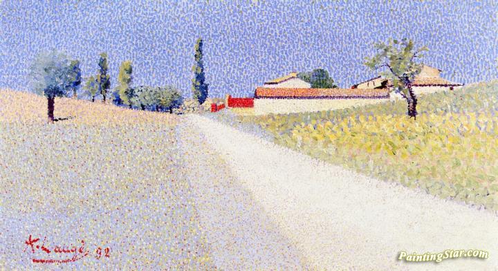 Country Road Artwork by Achille Lauge