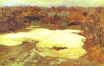 The Last Snow. Savvina Sloboda. Study Artwork by Isaac Ilich Levitan