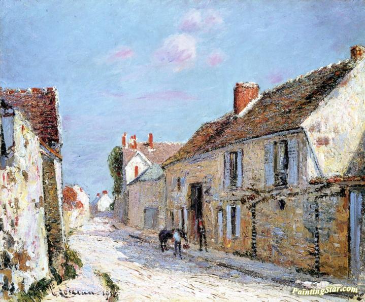 Street in Ennery, Seine et Oise Artwork by Gustave Loiseau