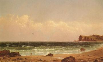 Along Newport Beach Artwork by Alfred Thompson Bricher