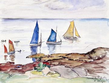 Sailboats, Memory of Préfailles Artwork by Henri Lebasque