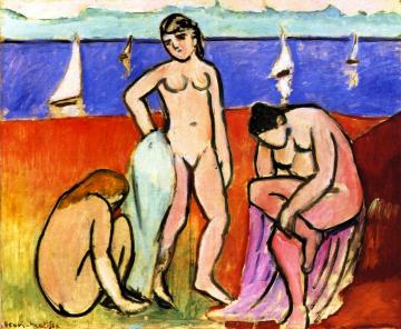 Three Bathers Artwork by Henri Matisse
