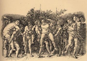 Bacchanal with Silenus Artwork by Andrea Mantegna