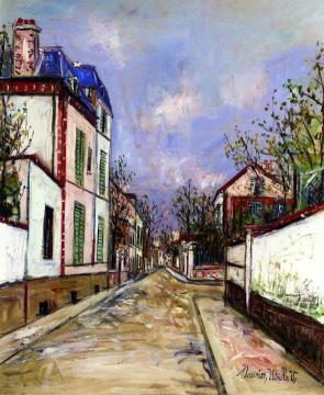 Suburban Street Artwork by Maurice Utrillo