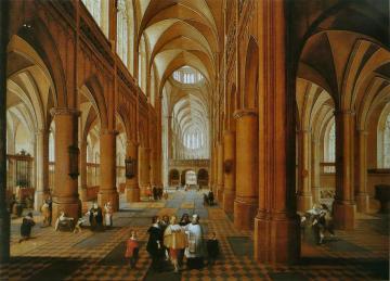 Interior of a Gothic Church Artwork by Pieter Neefs the Elder