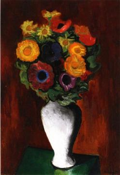 Vase of Flowers Artwork by Moise Kisling