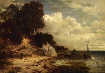 At Larchmont Manor, Long Island Sound, New York Artwork by David Johnson