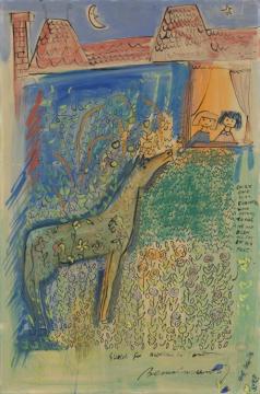 Children And Horse, 1961 Artwork by Ludwig Bemelmans