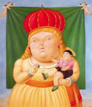 Our Lady Of Colombia Artwork by Fernando Botero