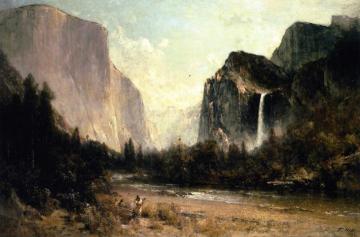 Yosemite Valley Indian Woodpickers Artwork by Thomas Hill