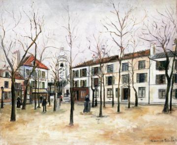 Place du Tertre in Montmartre Artwork by Maurice Utrillo
