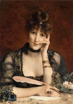The Letter Artwork by Alfred Stevens