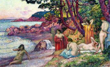 Bathers at Cap Benat Artwork by Theo van Rysselberghe