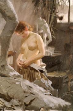 In Wilkström's Studio Artwork by Anders Zorn