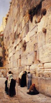 The Wailing Wall, Jerusalem Artwork by Gustav Bauernfeind