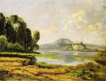 The Fortress of Angera from Arona Artwork by Luigi Comoli