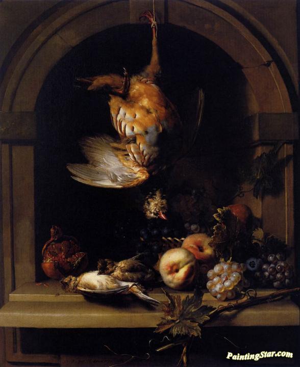 Partridge in a Niche Artwork by Nicolas de Largillierre