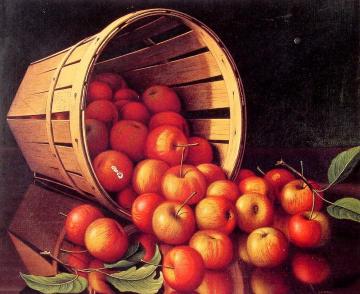 Apples Tumbling from a Basket Artwork by Levi Wells Prentice