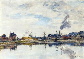La retenue a Trouville Artwork by Eugène-Louis Boudin
